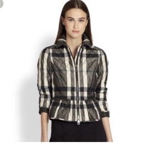 Burberry peplum quilted jacket - like new